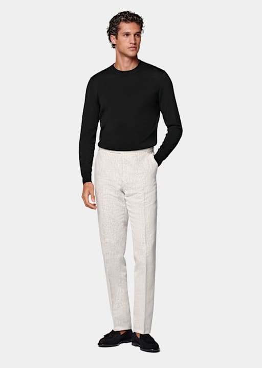 Light Taupe Straight Leg Pants