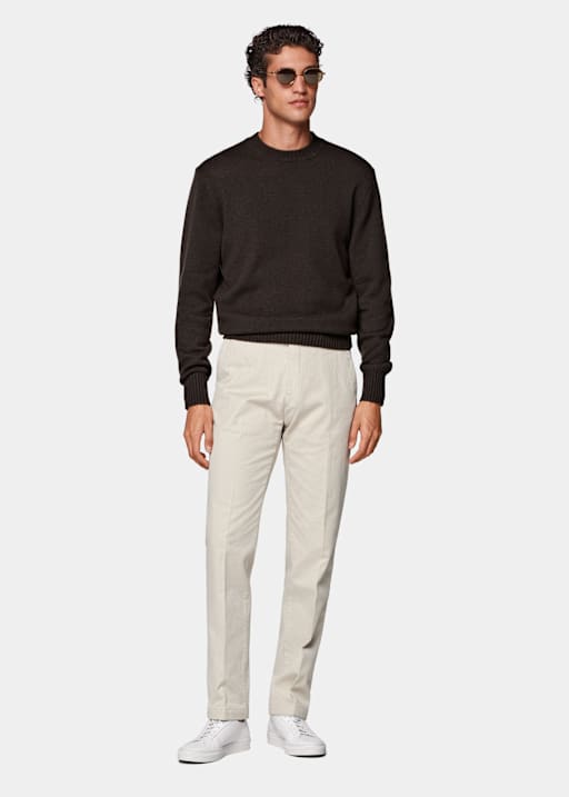 Sand Slim Leg Straight Chinos