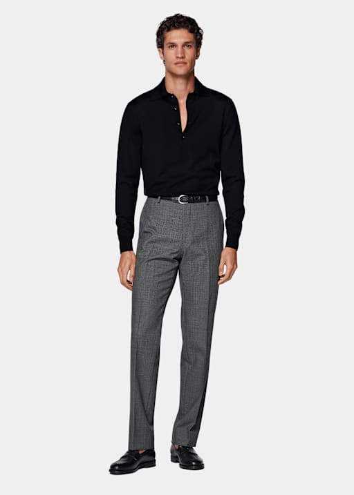 Mid Grey Straight Leg Trousers