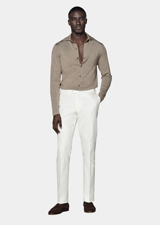 Pantalon Brescia blanc cassé