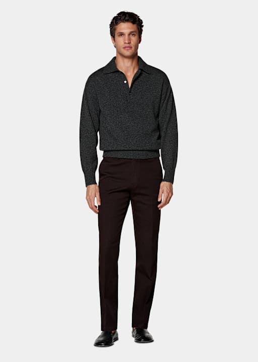 Dark Red Slim Leg Chinos