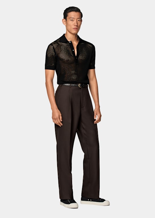 Polo de crochet negro