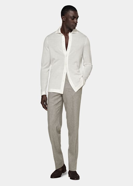 Polo Cardigan off-white