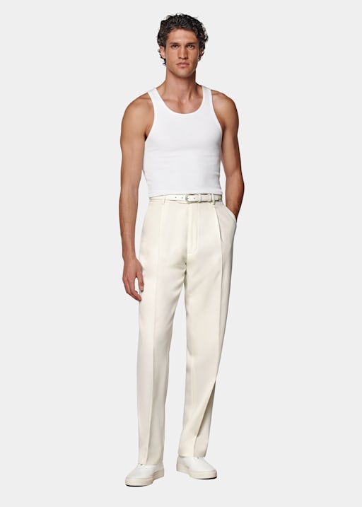 White Ribbed Tank Top