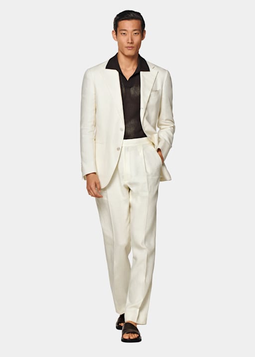 White linen clearance dinner jacket