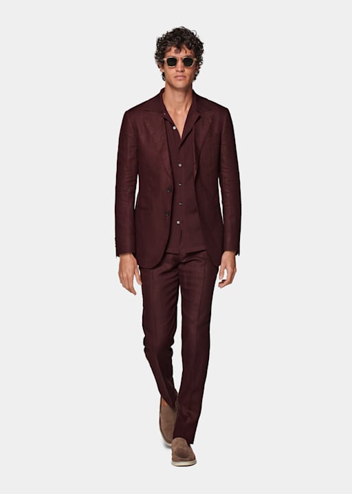 Burgundy Havana Suit