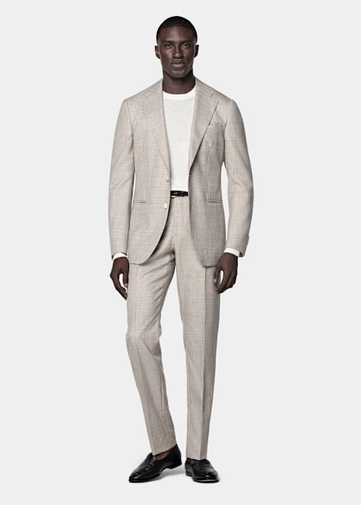 Traje Perennial Havana marrón claro corte Tailored