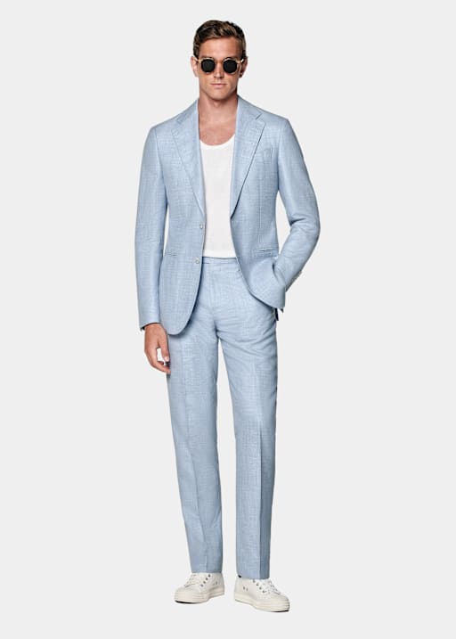 Traje Havana azul claro corte Tailored