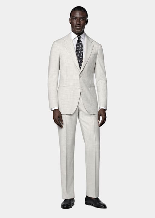 Light Grey Tailored Fit Havana Suit