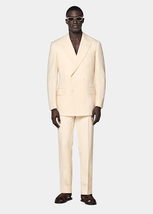 Light Yellow Tailored Fit Milano Suit