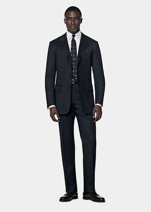 Navy Tailored Fit Milano Suit
