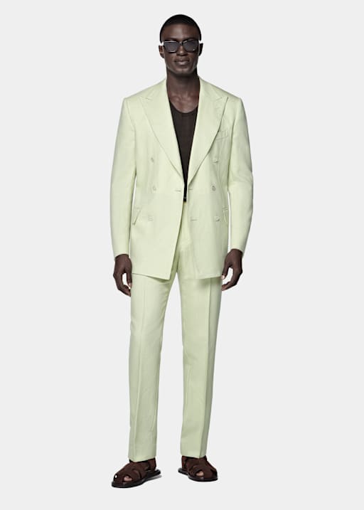Light Green Tailored Fit Milano Suit