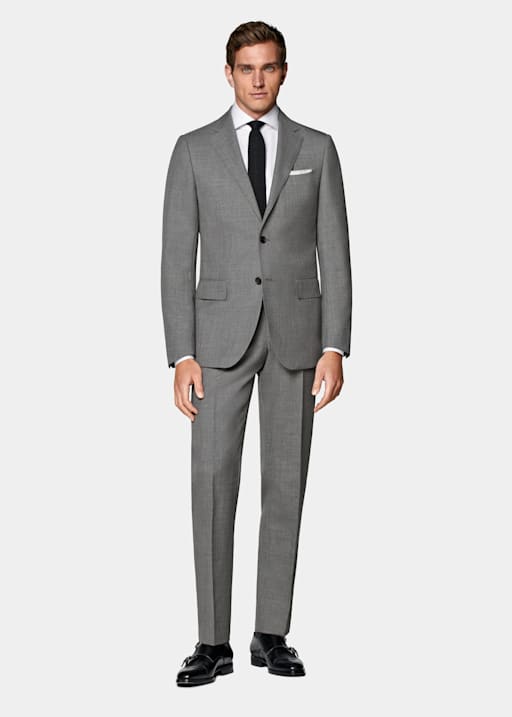 Mid Grey Perennial Tailored Fit Lazio Suit