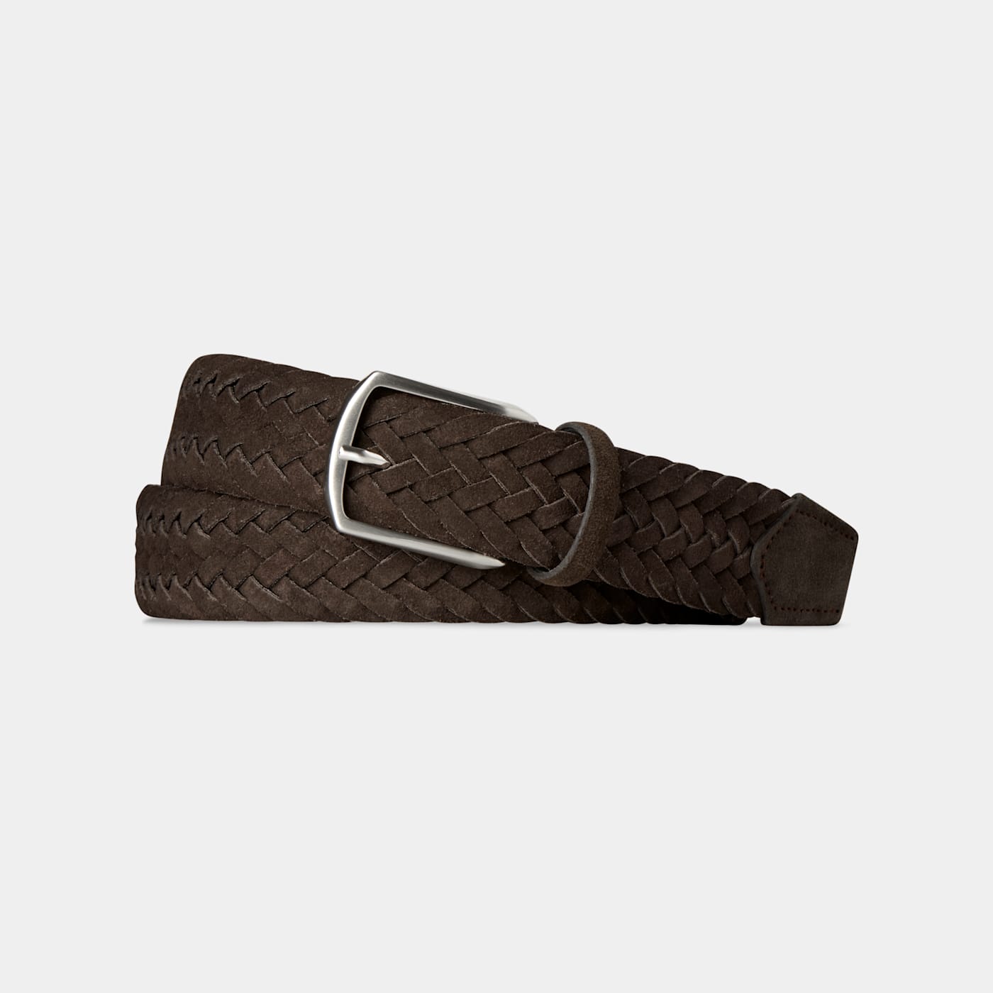 Suitsupply Brown Braided Belt