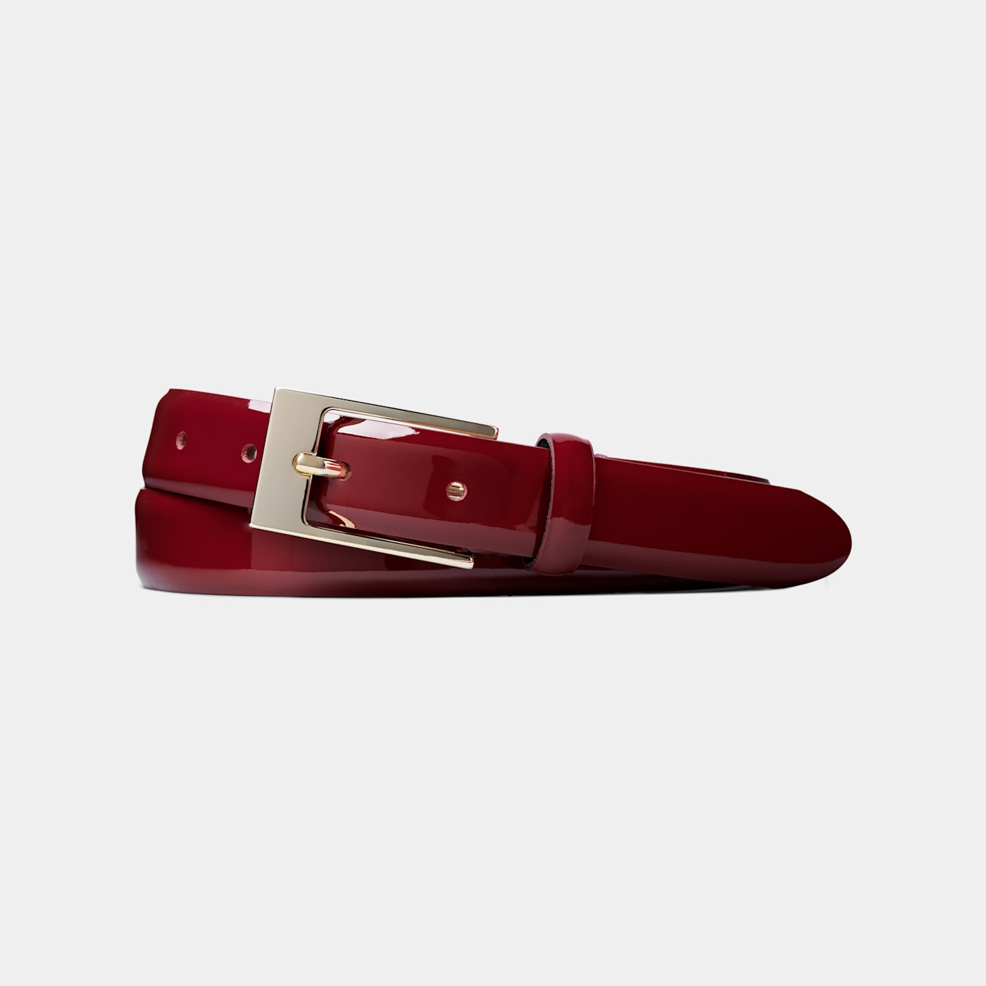 Suitsupply Dark Red Belt In Red