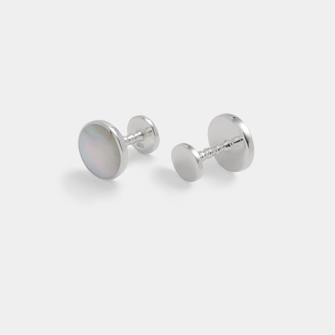 Suitsupply Silver Round Cufflinks