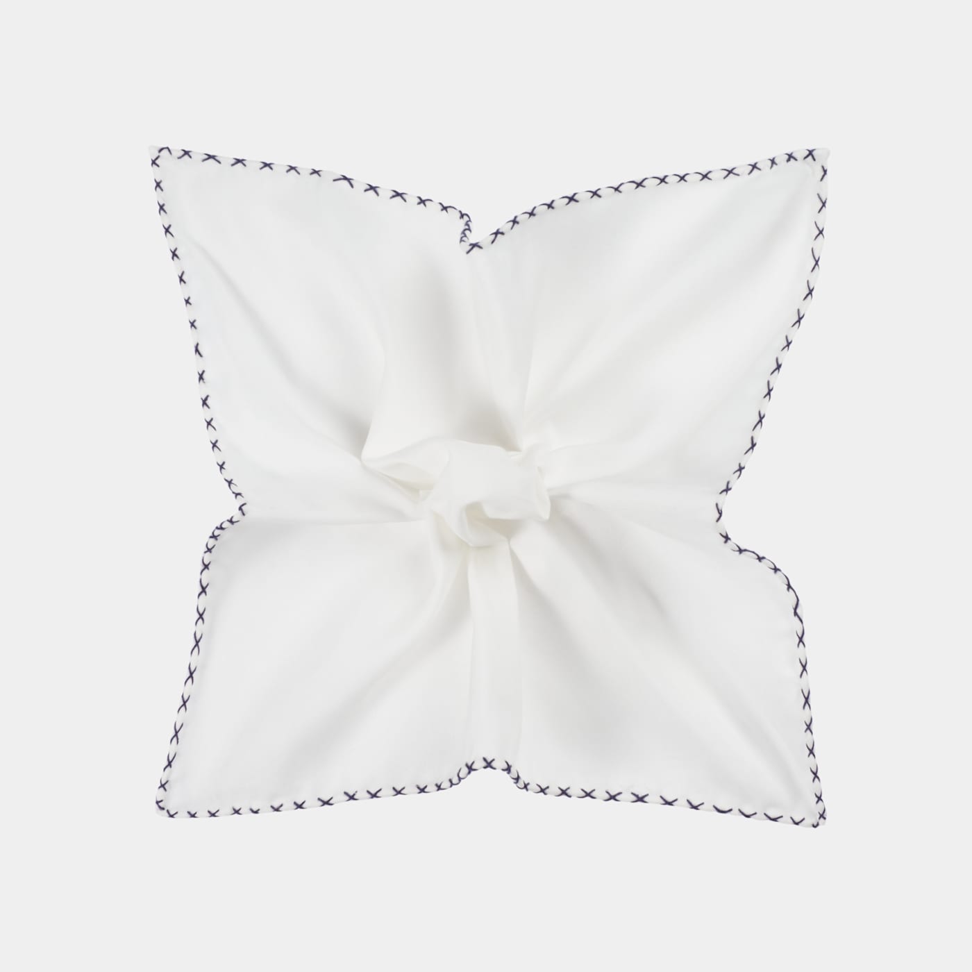 Suitsupply White Stitch Edge Pocket Square