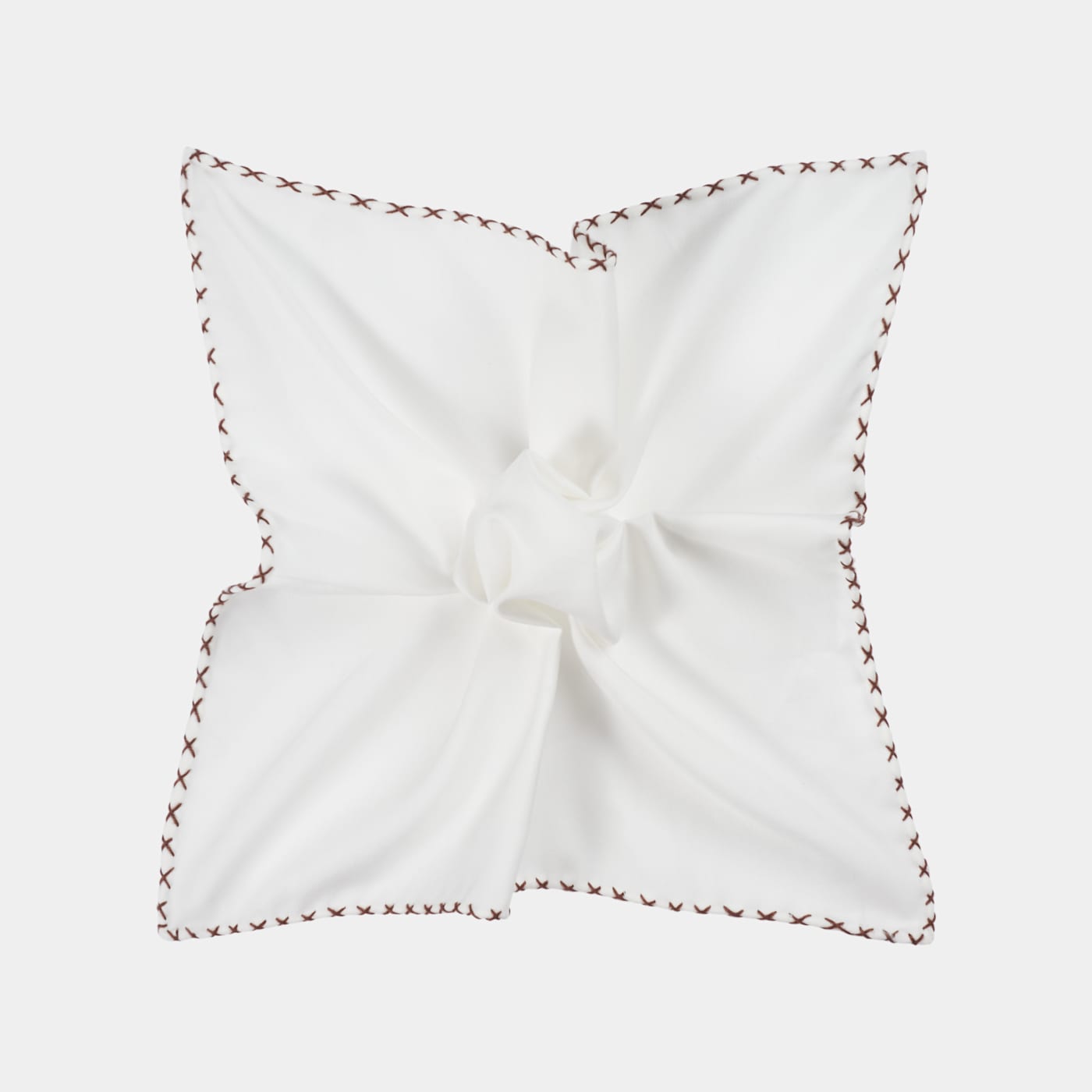 Suitsupply White Stitch Edge Pocket Square