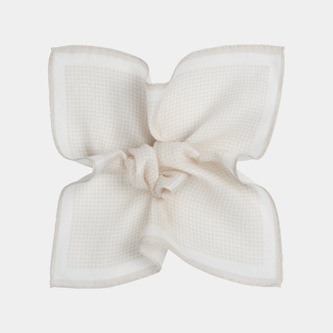 Suitsupply Light Brown Houndstooth Pocket Square