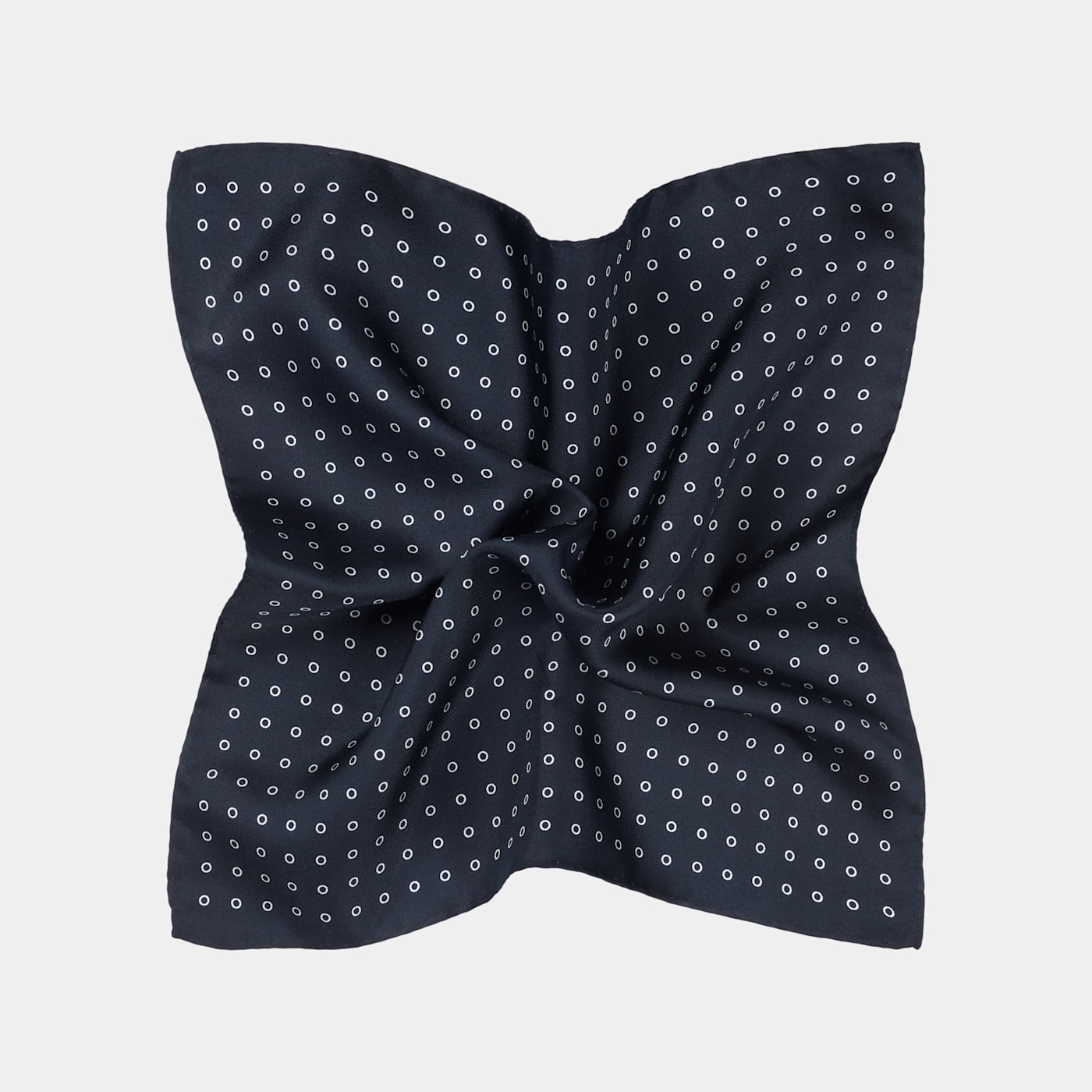 Suitsupply Navy Graphic Pocket Square In Blue