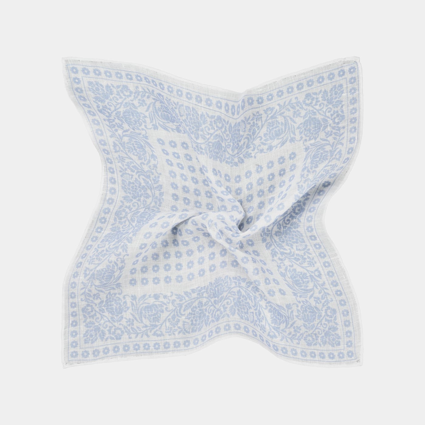 Suitsupply Off-white Graphic Pocket Square In Blue