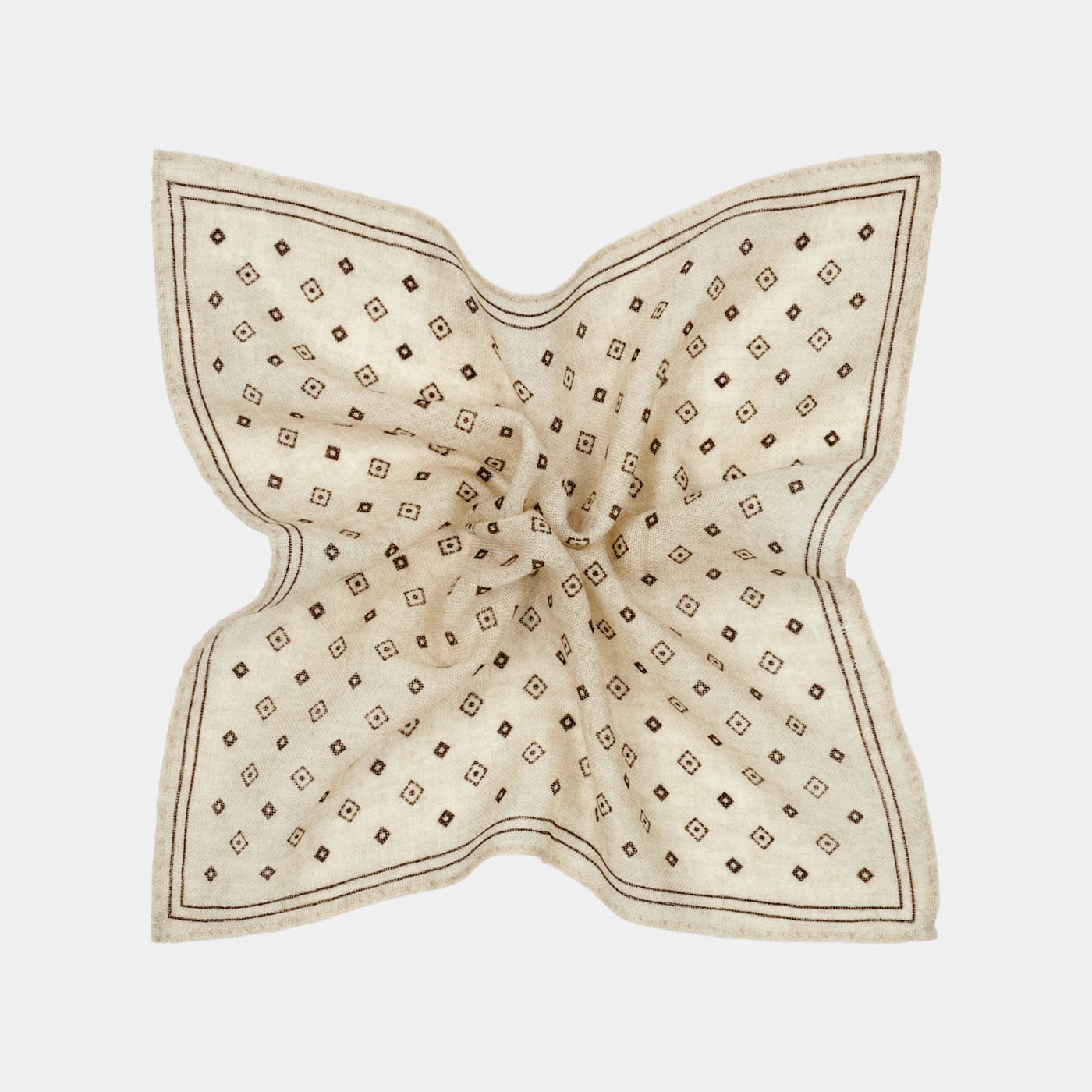 Suitsupply Light Brown Graphic Pocket Square