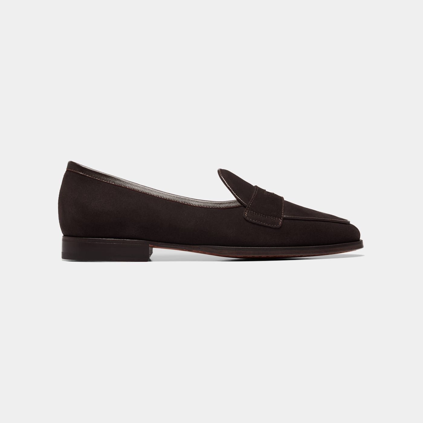 Suitsupply Brown Penny Loafer In White