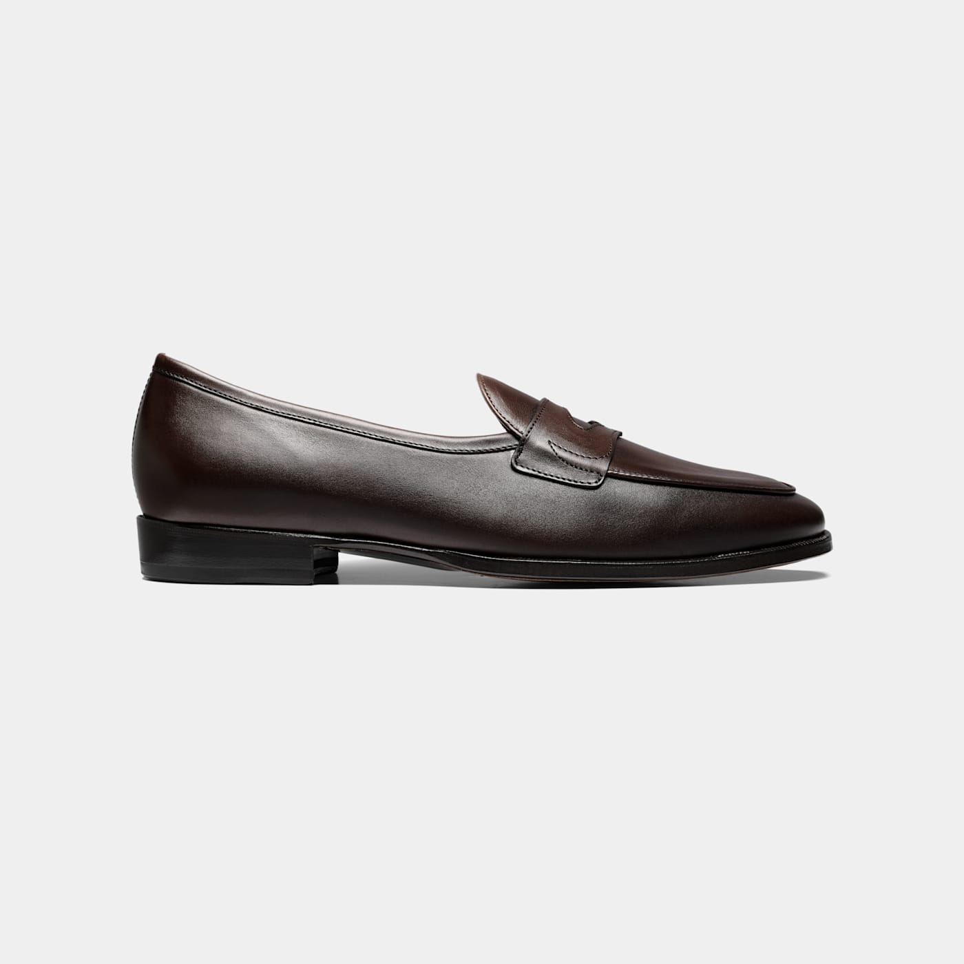 Suitsupply Brown Penny Loafer In Black