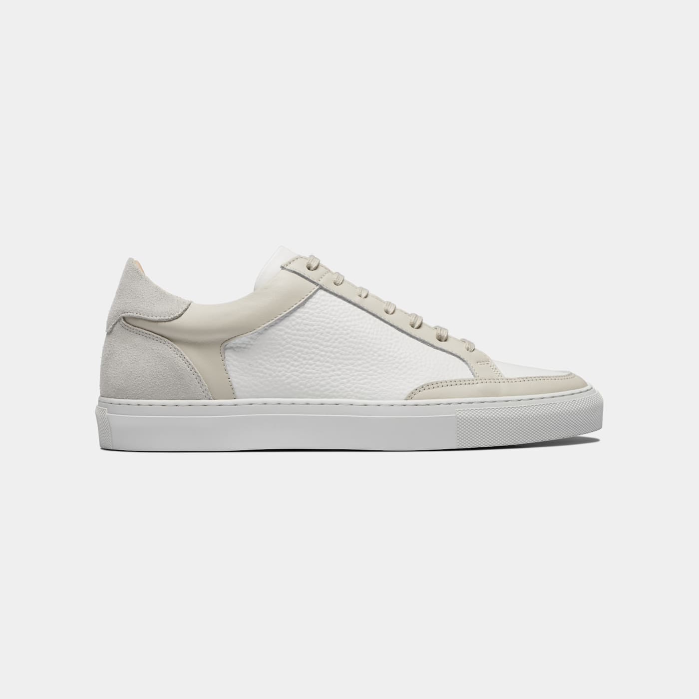 Suitsupply Light Brown Combi Sneaker In White