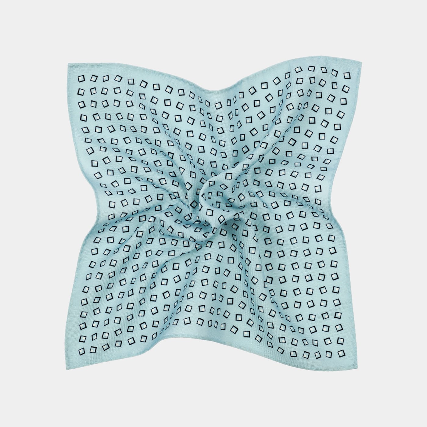 Suitsupply Light Blue Graphic Pocket Square