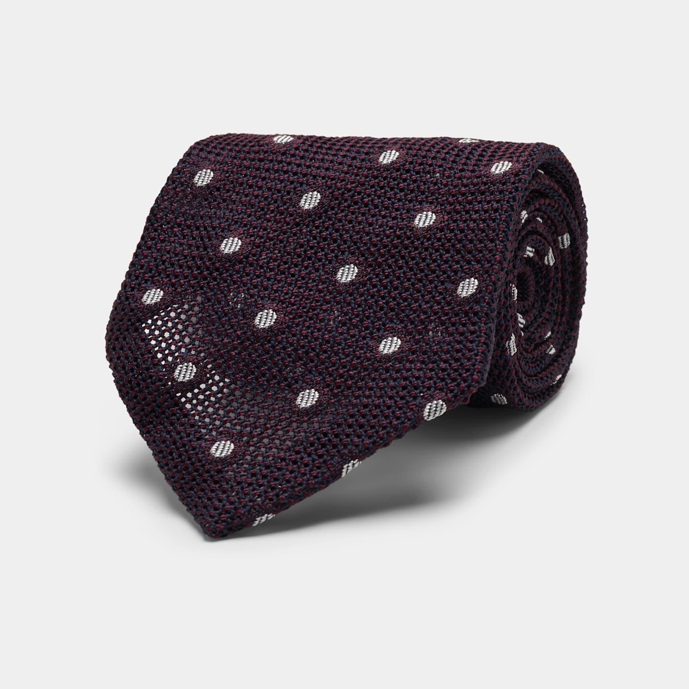Suitsupply Dark Red Dots Grenadine Tie