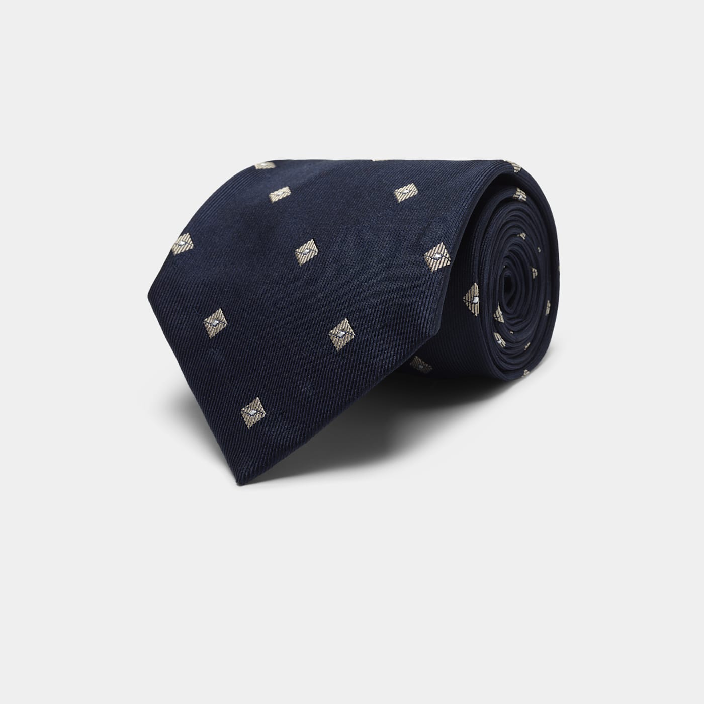 Suitsupply Navy Graphic Tie In Blue
