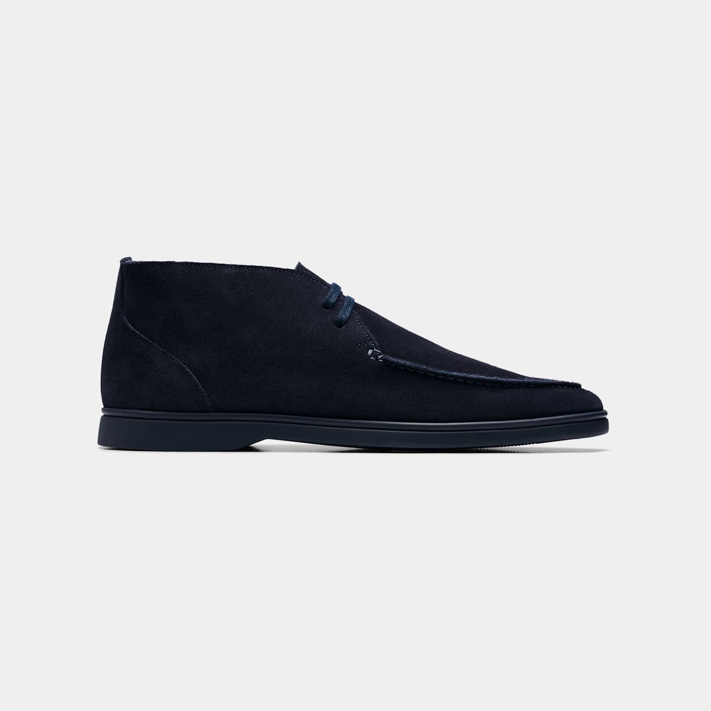 Suitsupply Navy Chukka Boot In Blue