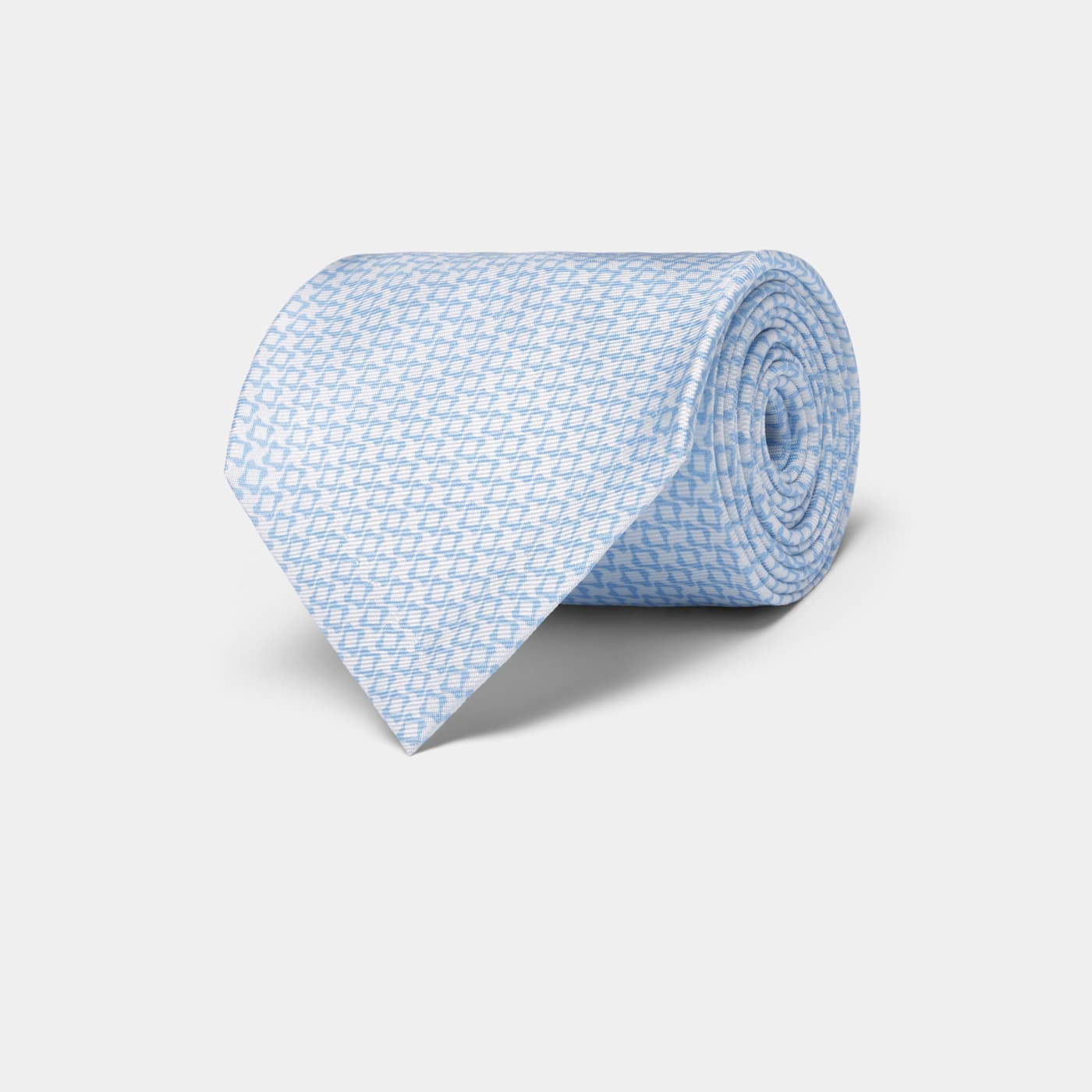 Suitsupply Light Blue Graphic Tie