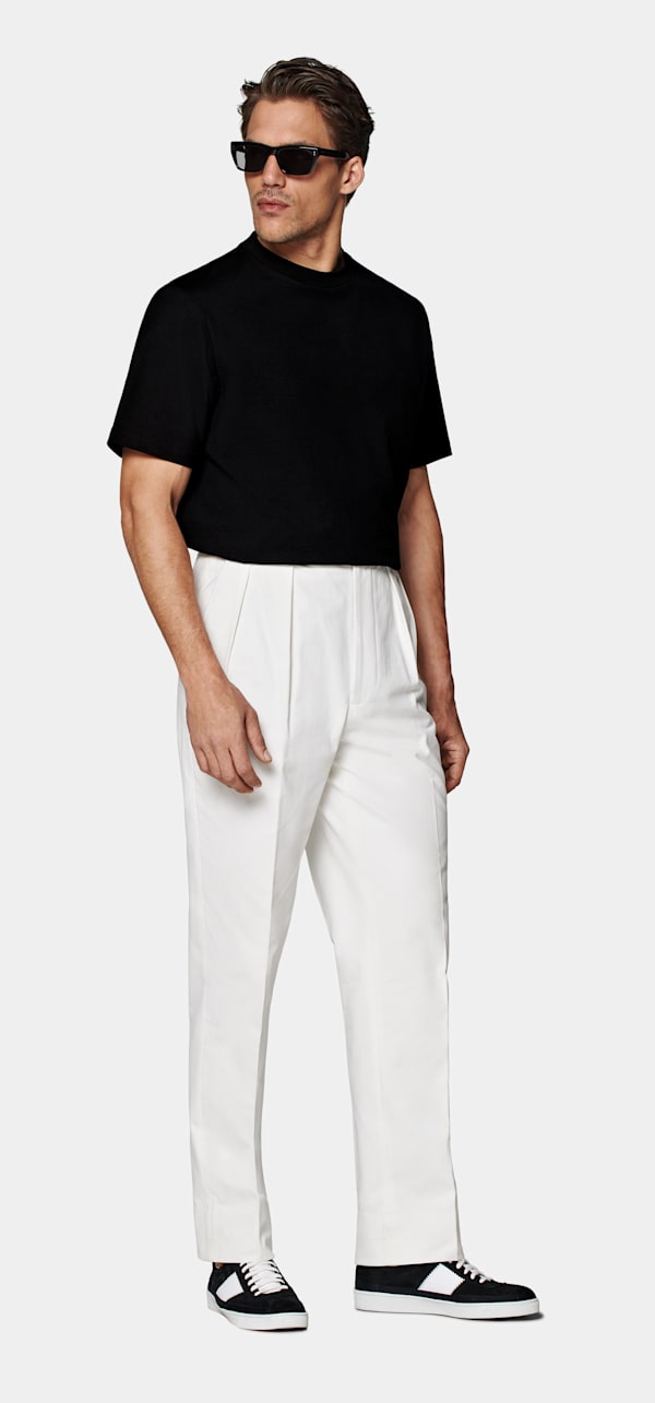 Off-white Wide Leg Tapered Mira Trousers