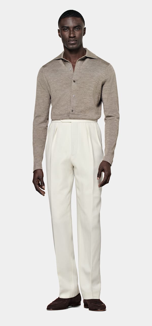 Off-white Wide Leg Tapered Mira Trousers