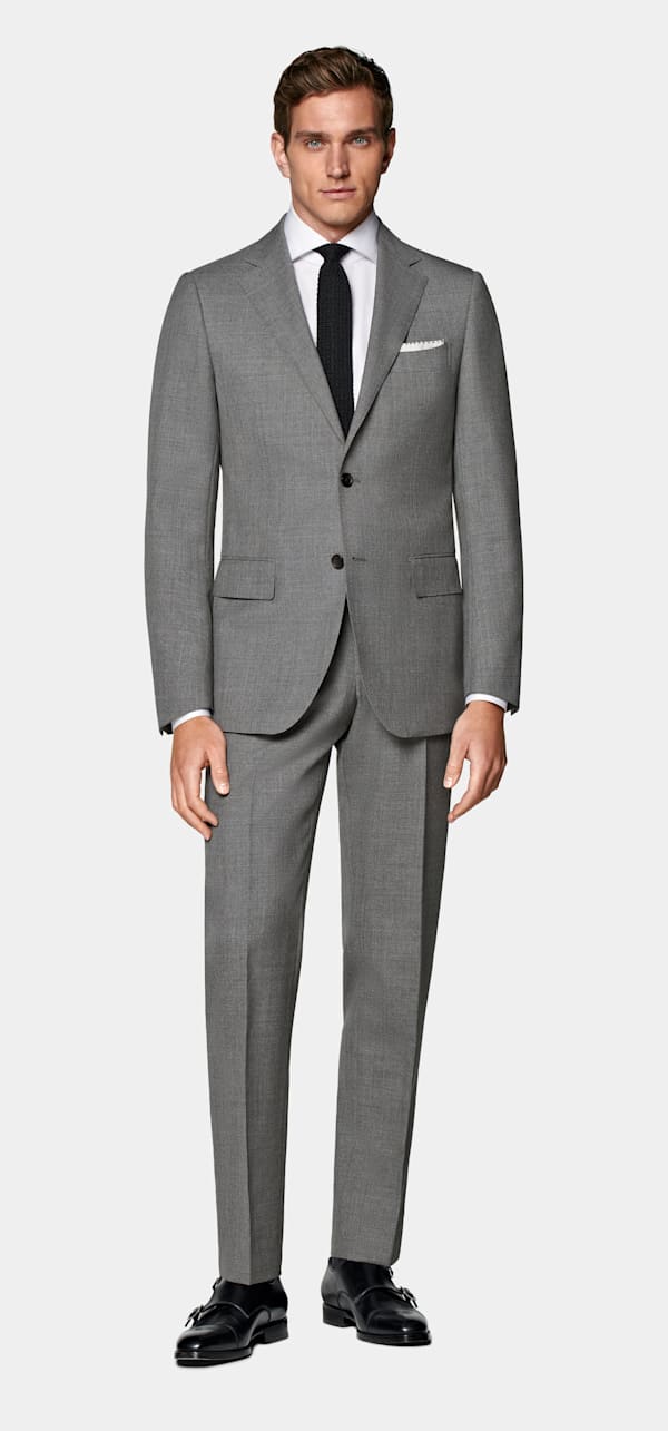 Mid Grey Perennial Tailored Fit Lazio Suit