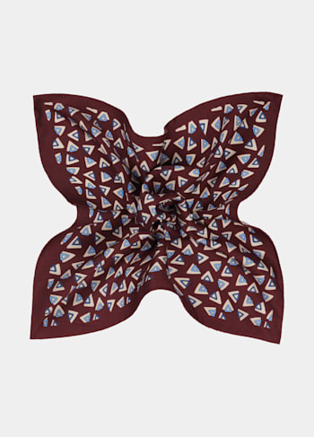 Red Graphic Pocket Square
