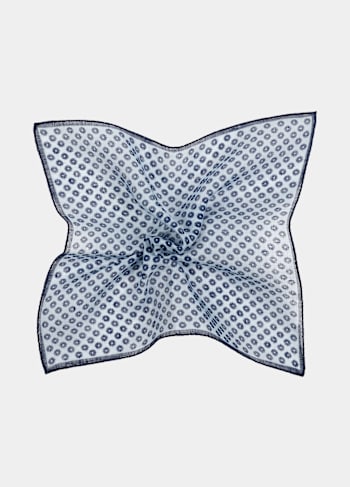 Pañuelo de bolsillo azul claro con motivo gráfico