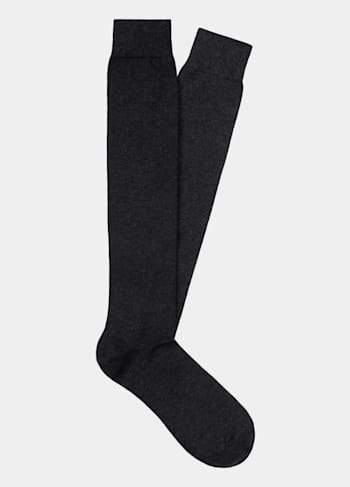 Calcetines gris oscuro a la rodilla