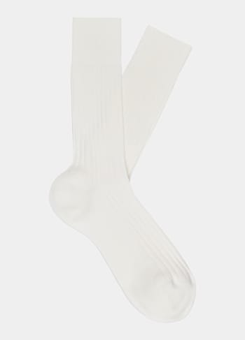 Off-White Ribbed Socks