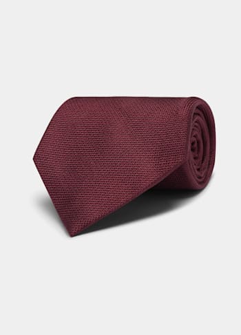 Krawat czerwień burgundzka