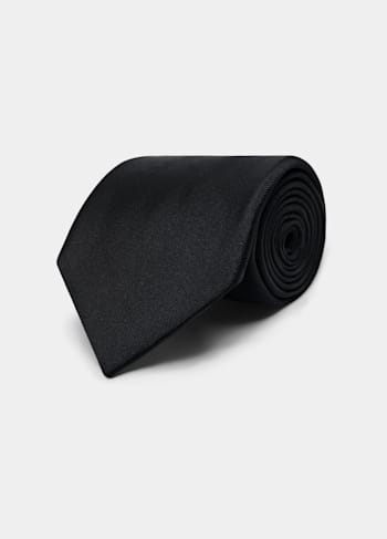 Corbata negro liso