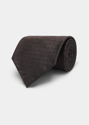 Mörkbrun grafisk slips