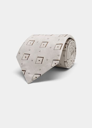 Light Brown Graphic Tie