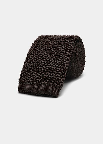 Dark Brown Knitted Tie
