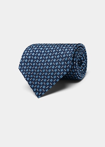 Blue Flower Tie