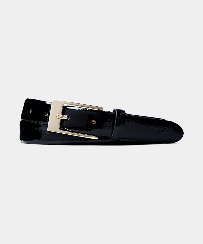 SUITSUPPLY Italian Cow Leather Black Belt