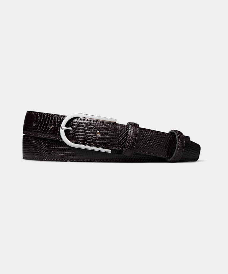 SUITSUPPLY Leather Dark Red Belt