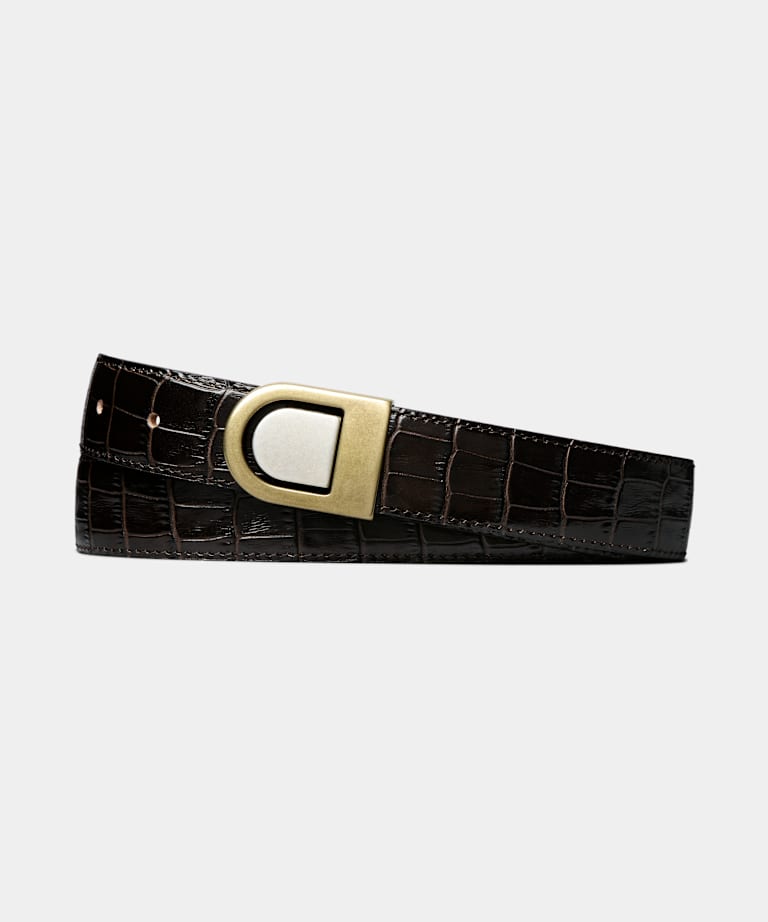 SUITSUPPLY Leather Dark Brown Belt